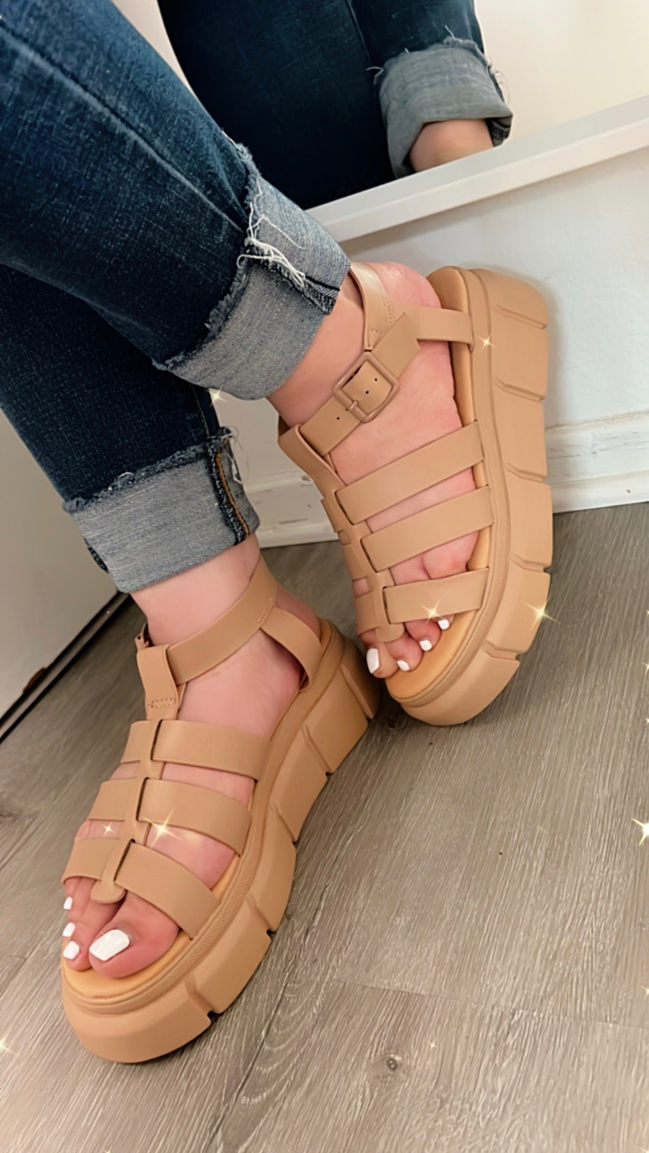image_e9c3ca6b-97f4-4a0d-86d3-c0541ad028d5.jpg Kessy Platfom Sandal - Nude - Image 1